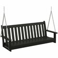 Polywood Vineyard Black Porch Swing 633GNS60BL